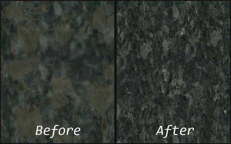 Before and After granite